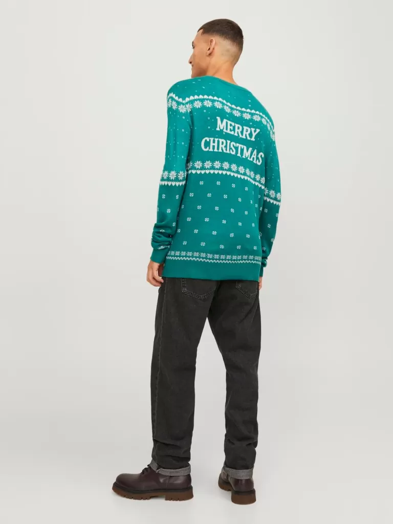 JACK & JONES Swetry^X-mas Sweter wkładany przez głowę Zielony