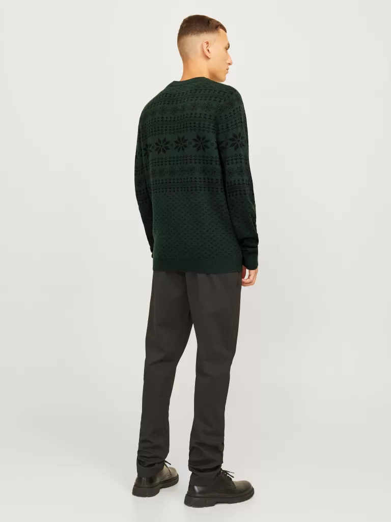 JACK & JONES Swetry^X-mas Sweter wkładany przez głowę Zielony