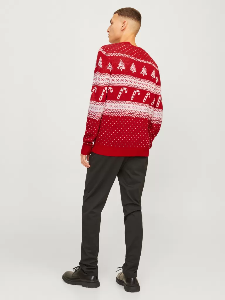 JACK & JONES Swetry^X-mas Sweter wkładany przez głowę Czerwony