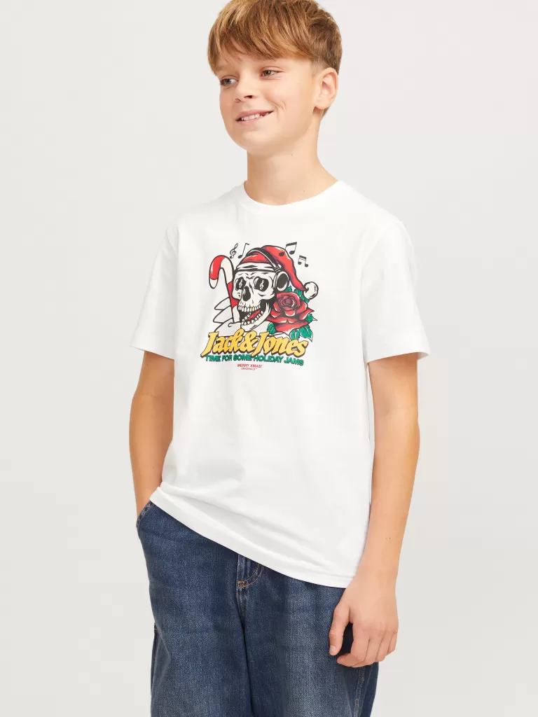 JACK & JONES Koszulki^X-mas T-shirt Junior Biały