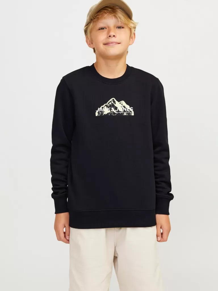 JACK & JONES Bluzy^Z logo Bluza Junior Czarny