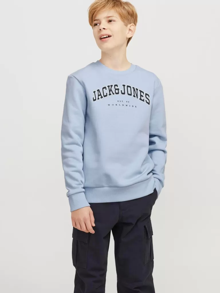 JACK & JONES Bluzy^Z logo Bluza Junior Niebieski