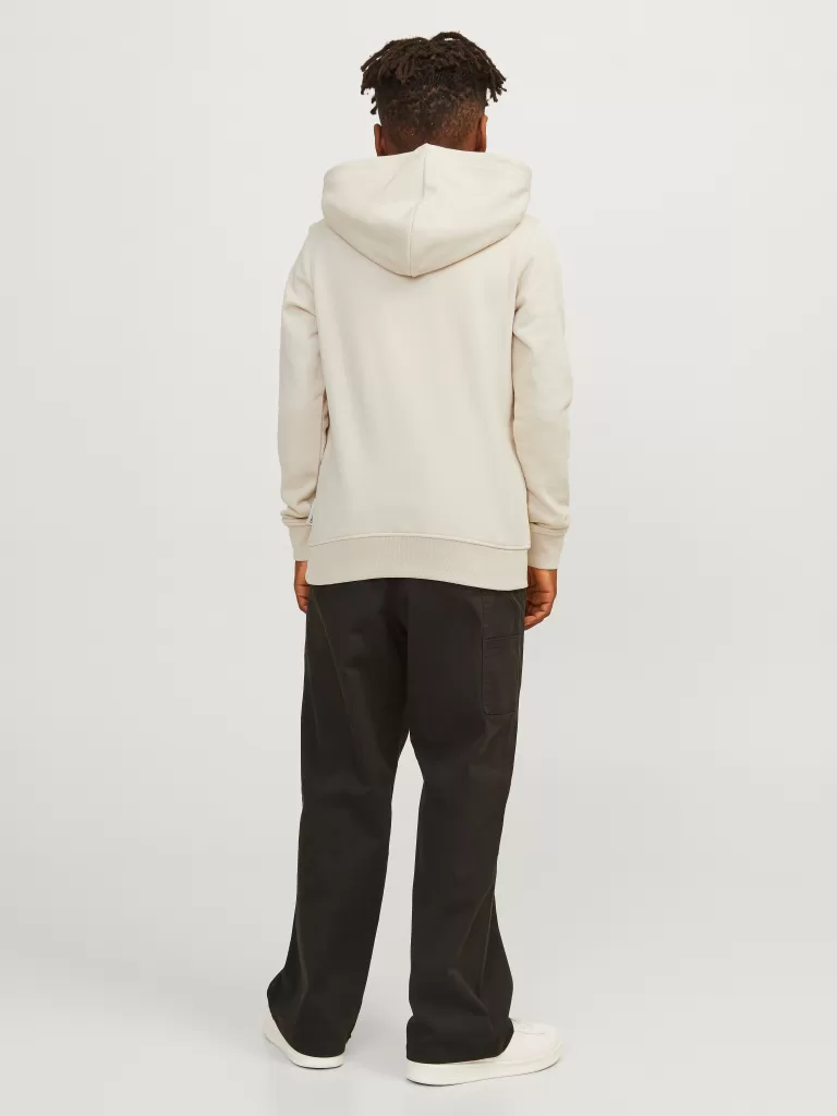 JACK & JONES Bluzy | Wyprzedaż^Z logo Bluza z kapturem Junior Beżowy