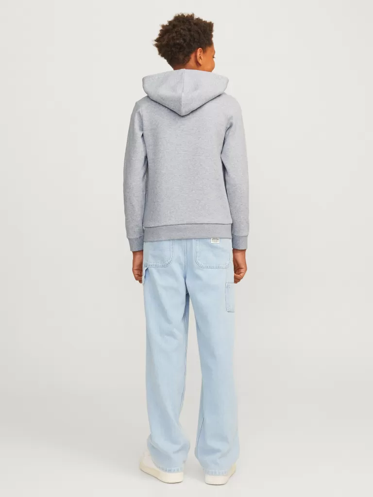 JACK & JONES Bluzy^Z logo Bluza z kapturem Junior Szary