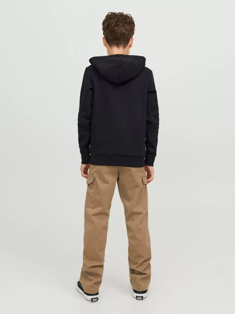 JACK & JONES Bluzy^Z logo Bluza z kapturem Junior Czarny