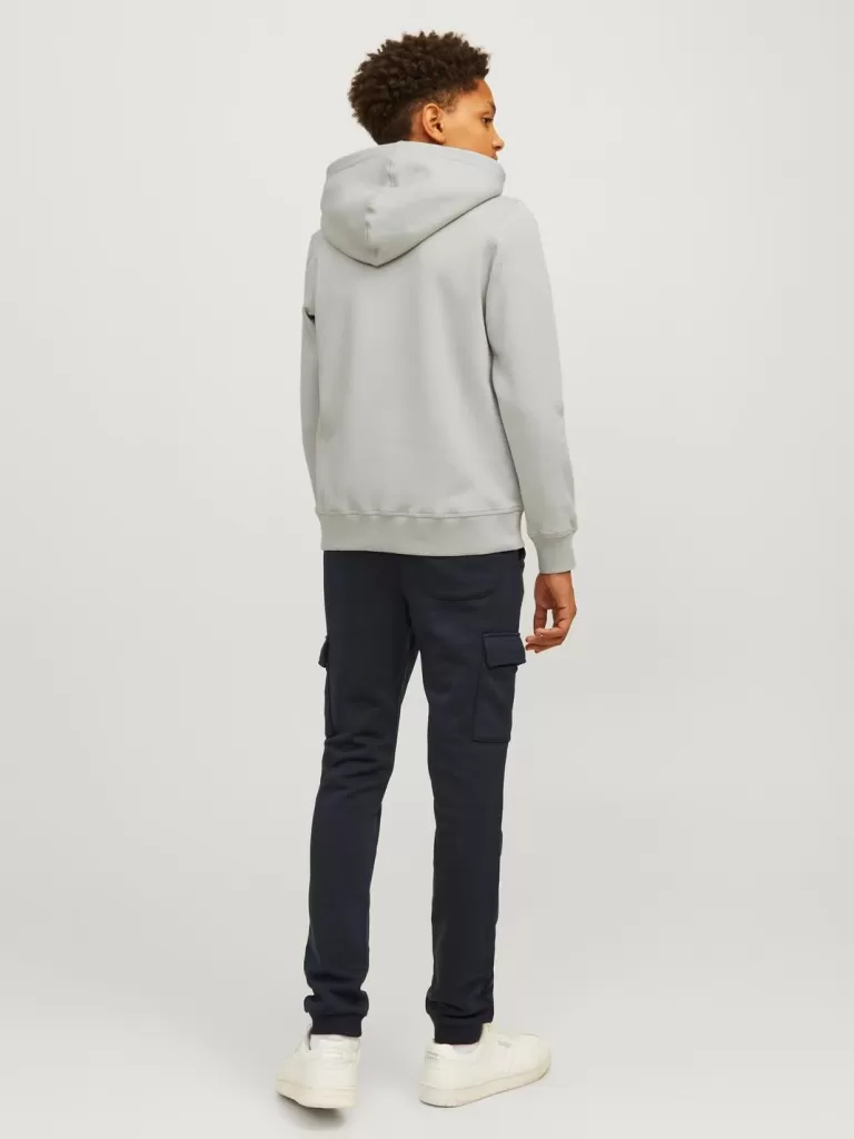 JACK & JONES Bluzy^Z logo Bluza z kapturem Junior Szary