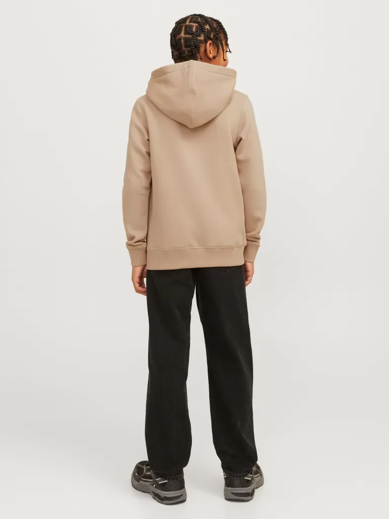 JACK & JONES Bluzy^Z logo Bluza z kapturem Junior Beżowy