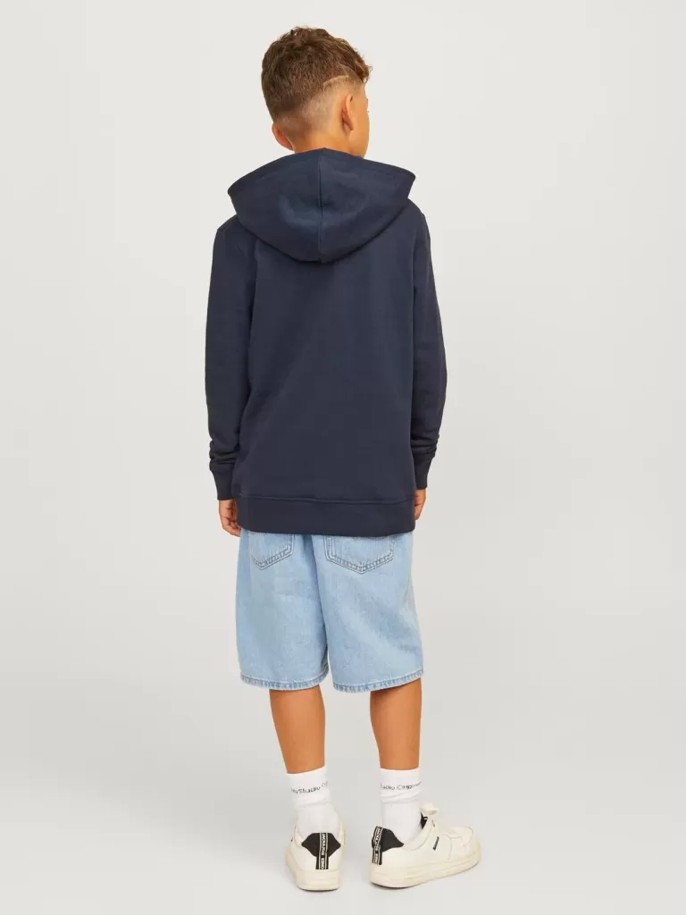 JACK & JONES Bluzy^Z logo Bluza z kapturem Junior Niebieski