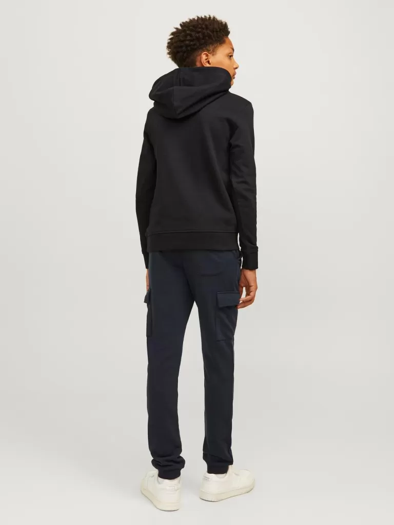JACK & JONES Bluzy^Z logo Bluza z kapturem Junior Czarny