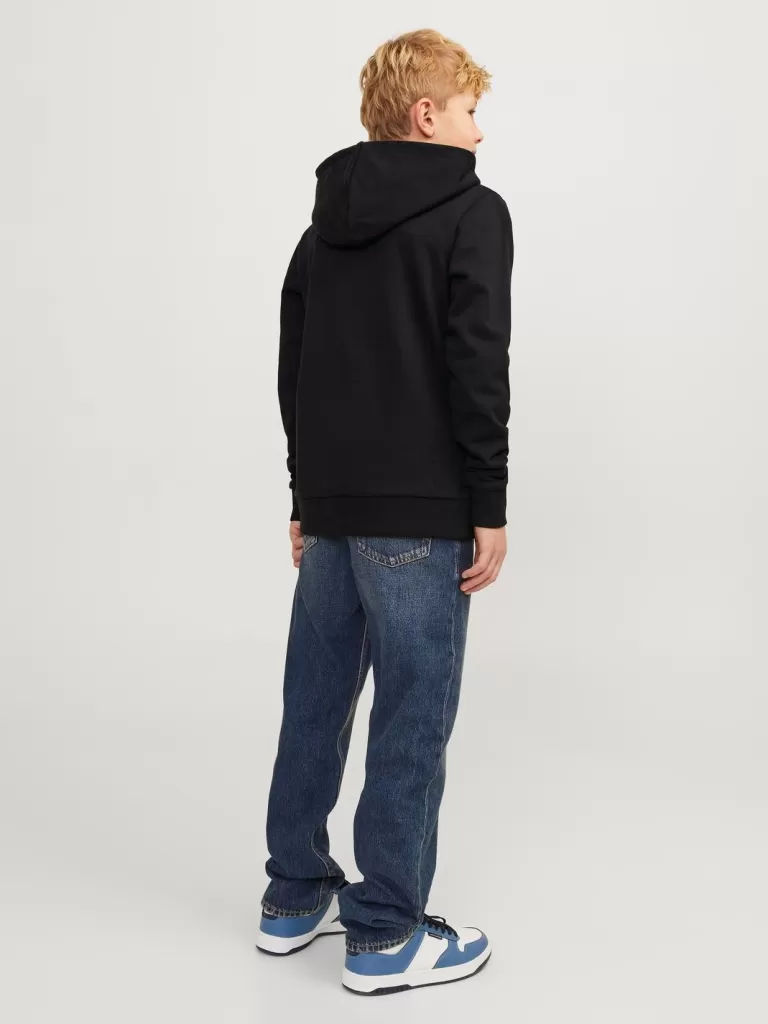 JACK & JONES Bluzy^Z logo Bluza z kapturem Junior Czarny