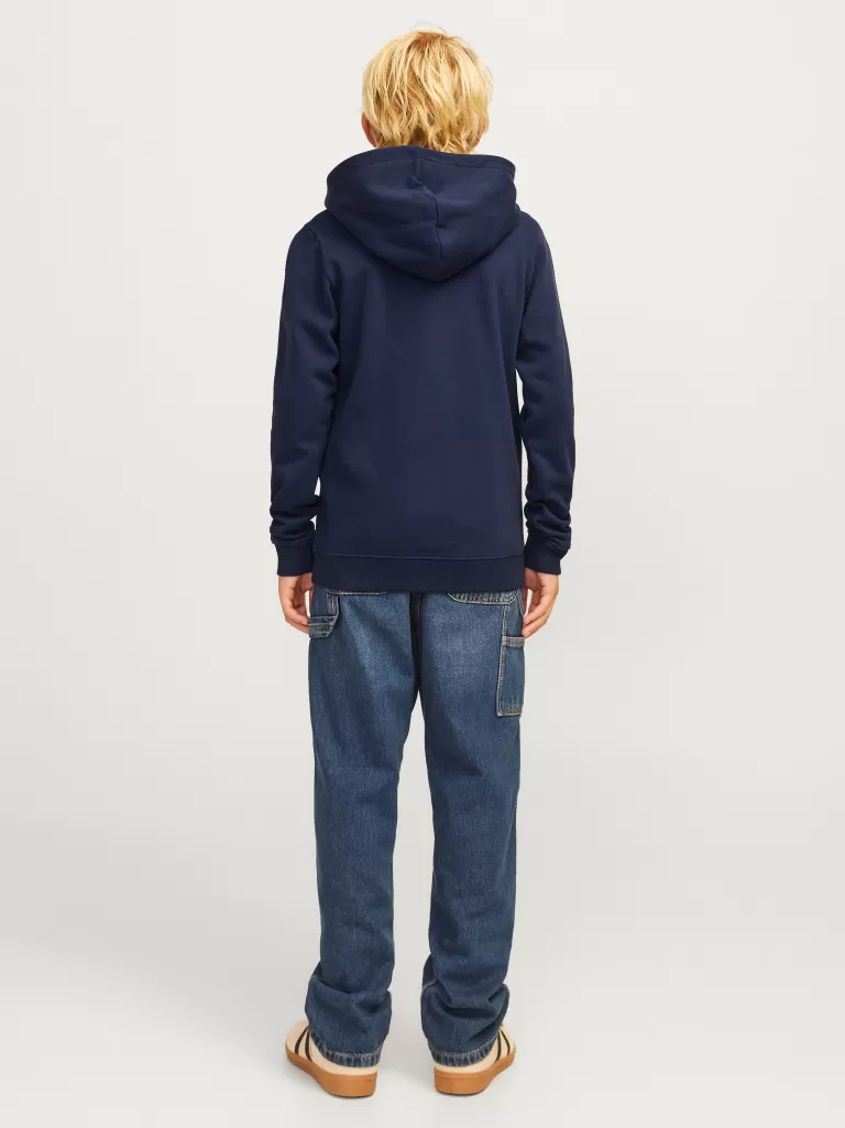 JACK & JONES Bluzy^Z logo Bluza z kapturem Junior Niebieski