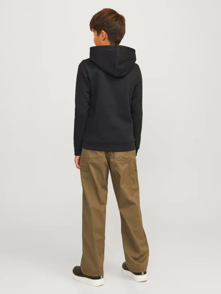 JACK & JONES Bluzy^Z logo Bluza z kapturem Junior Czarny