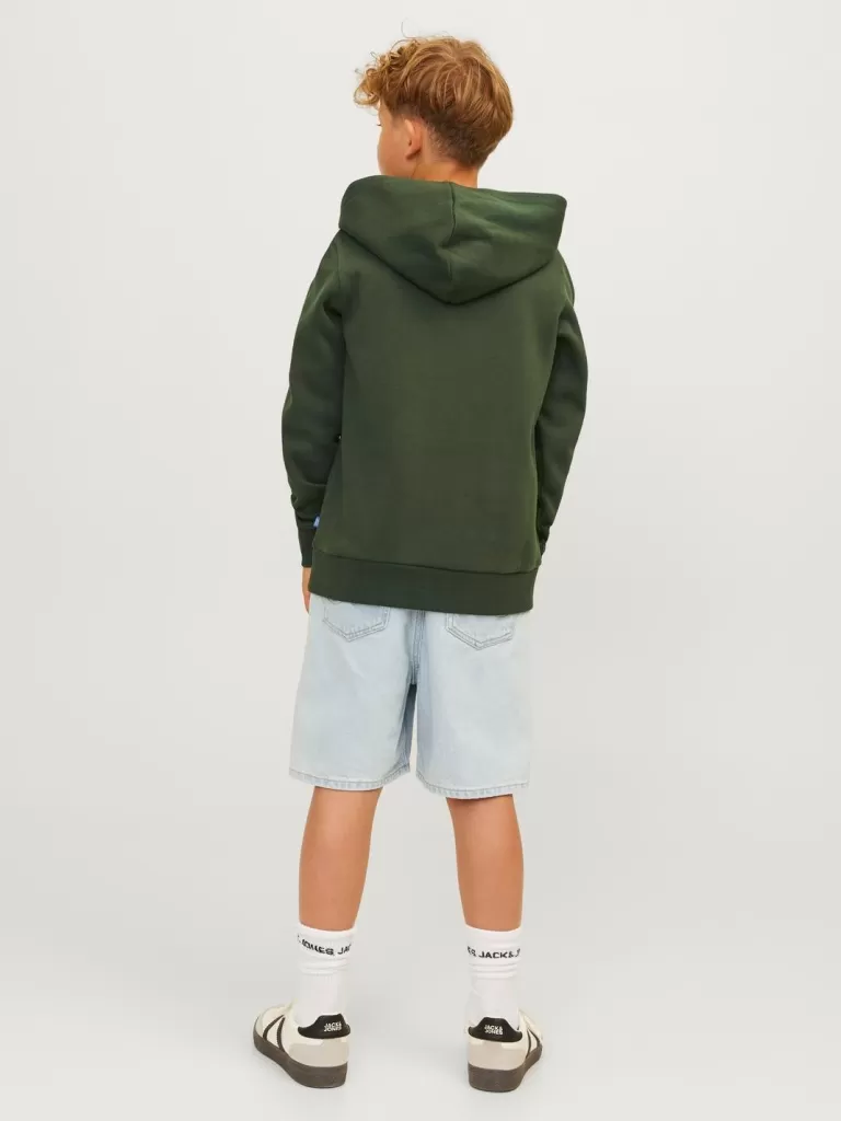 JACK & JONES Bluzy^Z logo Bluza z kapturem Junior Zielony