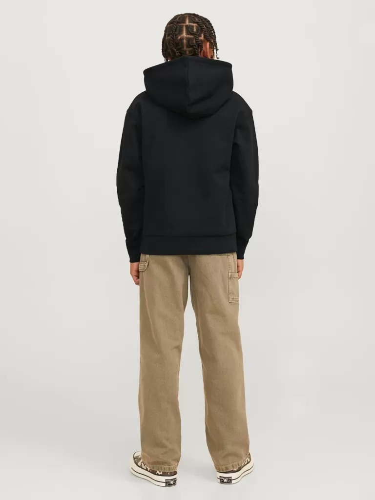JACK & JONES Bestsellery | Bluzy^Z logo Bluza z kapturem Junior Czarny