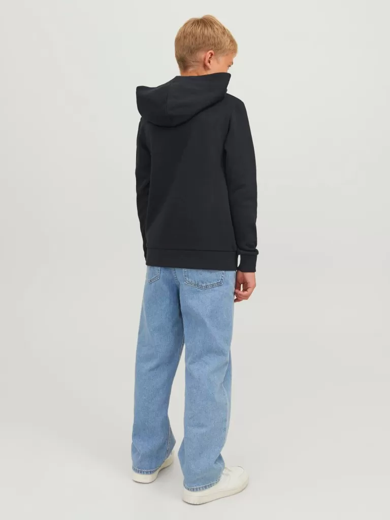JACK & JONES Bluzy^Z logo Bluza z kapturem Junior Czarny