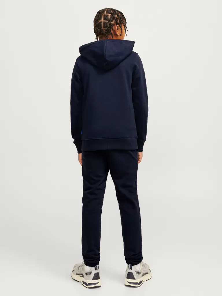 JACK & JONES Bluzy^Z logo Bluza z kapturem zapinana na suwak Junior Niebieski