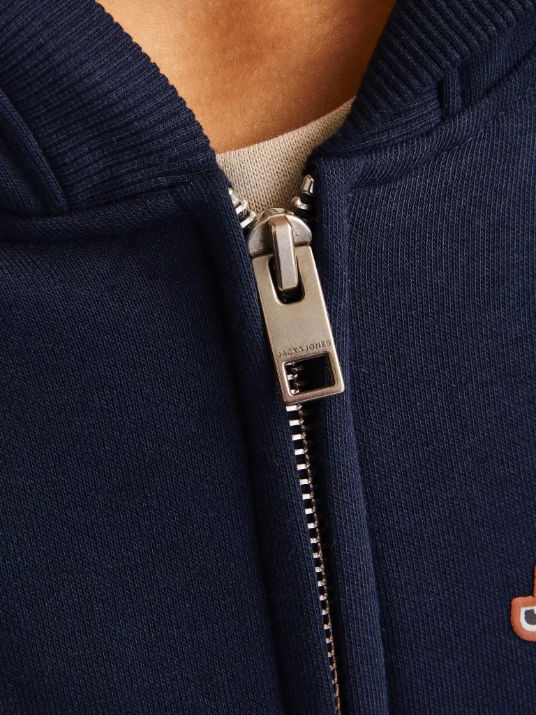 JACK & JONES Bluzy^Z logo Bluza z kapturem zapinana na suwak Junior Niebieski