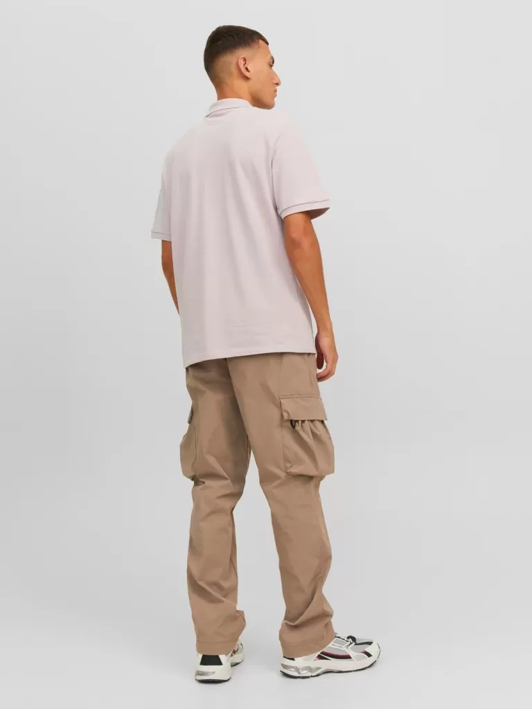 JACK & JONES Koszulki^Z logo Kołnierz koszulowy Koszula polo Róży