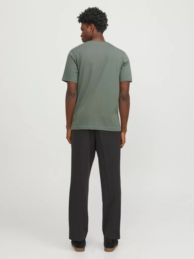 JACK & JONES Koszulki^Z logo Okrągły dekolt T-shirt Zielony