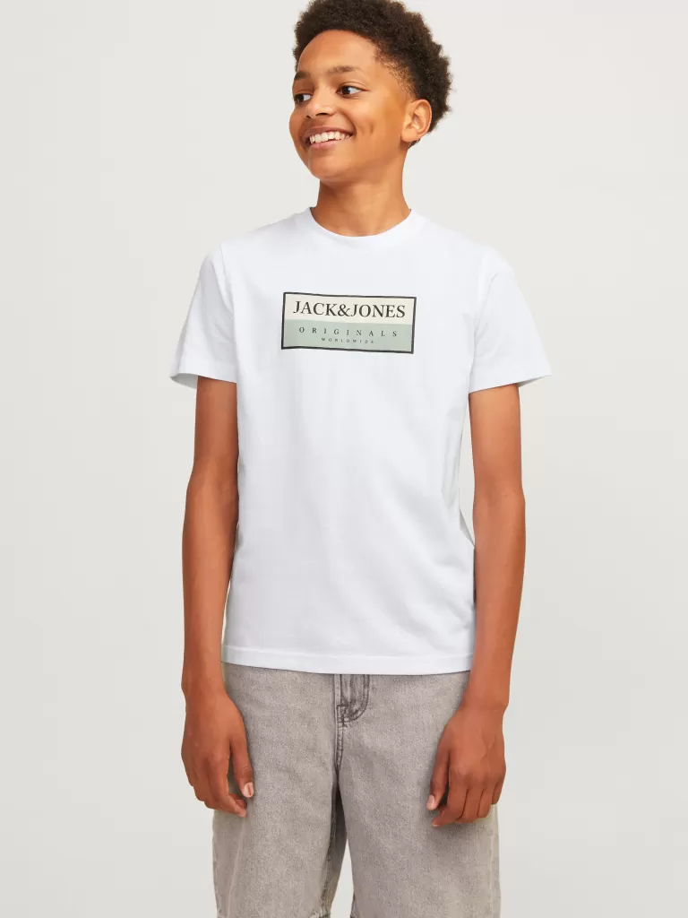 JACK & JONES Koszulki | Wyprzedaż^Z logo T-shirt Junior Biały