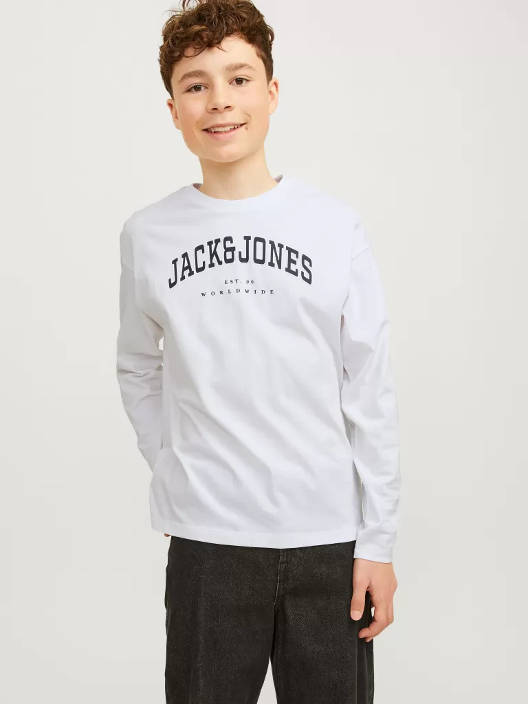 JACK & JONES Koszulki | Wyprzedaż^Z logo T-shirt Junior Biały