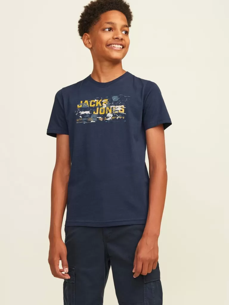 JACK & JONES Koszulki | Wyprzedaż^Z logo T-shirt Junior Niebieski