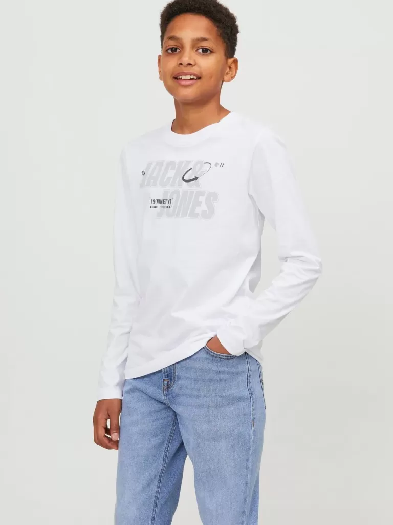 JACK & JONES Koszulki | Wyprzedaż^Z logo T-shirt Junior Biały