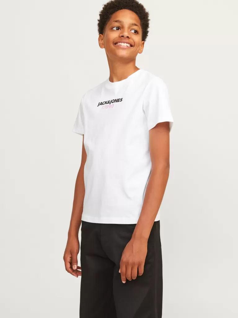 JACK & JONES Koszulki^Z logo T-shirt Junior Biały