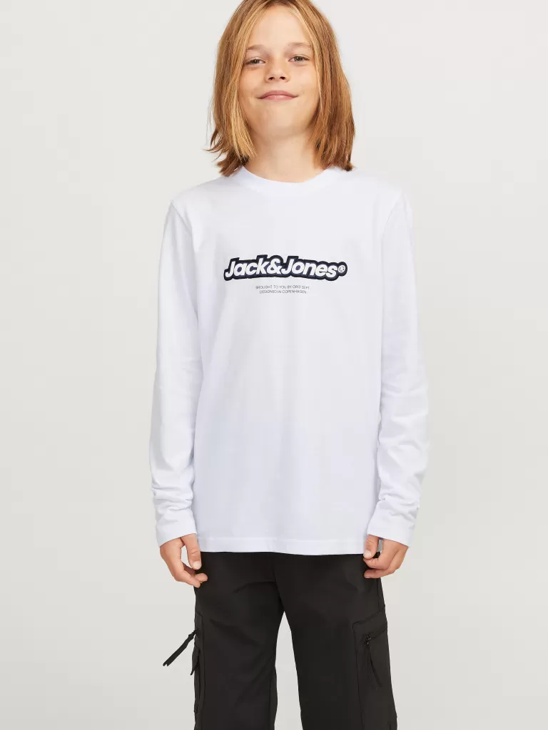 JACK & JONES Koszulki^Z logo T-shirt Junior Biały