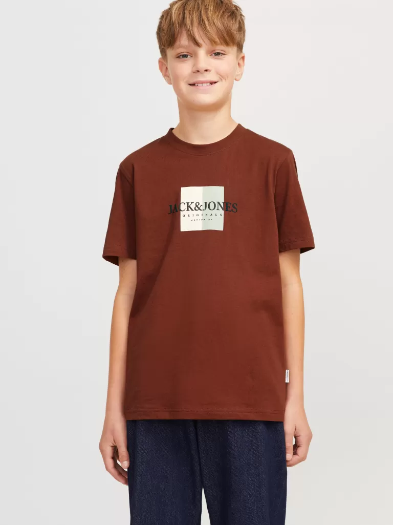 JACK & JONES Koszulki^Z logo T-shirt Junior Czerwony