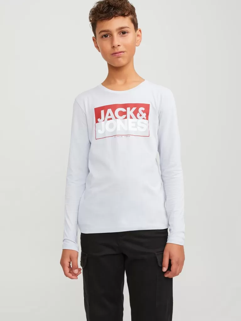 JACK & JONES Koszulki^Z logo T-shirt Junior Szary