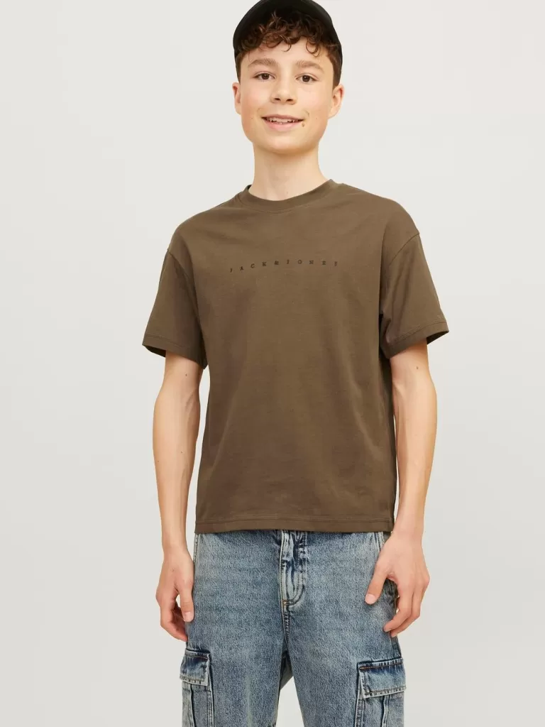 JACK & JONES Koszulki | Wyprzedaż^Z logo T-shirt Junior Brązowy