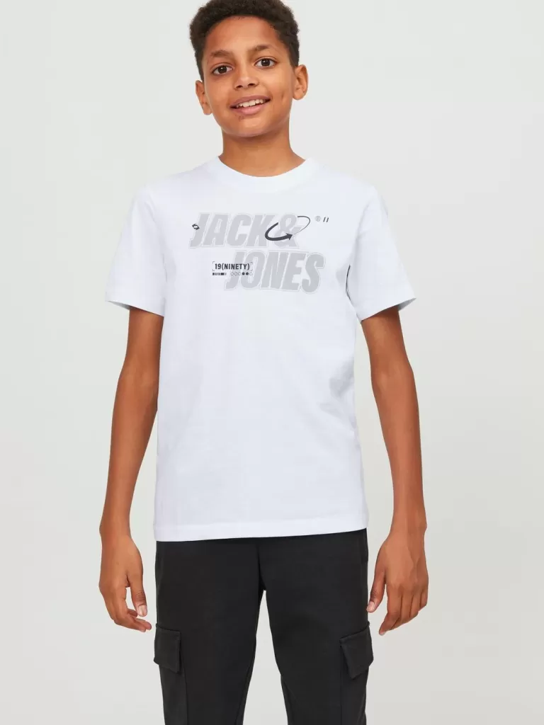 JACK & JONES Koszulki | Wyprzedaż^Z logo T-shirt Junior Biały