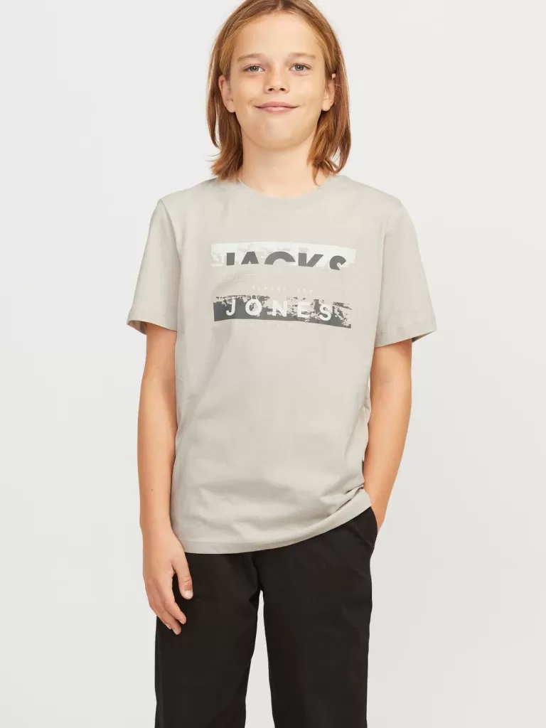 JACK & JONES Koszulki^Z logo T-shirt Junior Szary