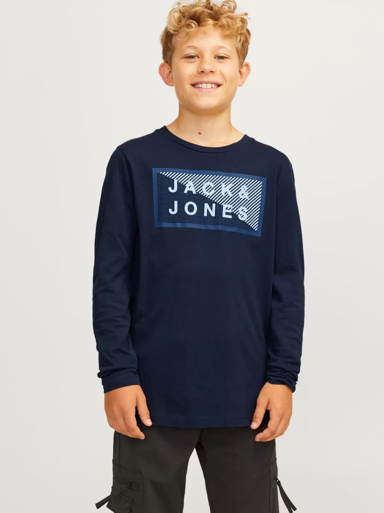 JACK & JONES Koszulki | Wyprzedaż^Z logo T-shirt Junior Niebieski