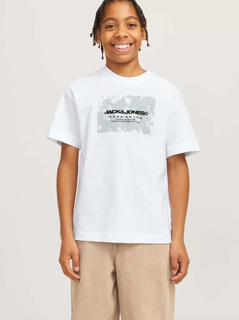 JACK & JONES Koszulki^Z logo T-shirt Junior Biały