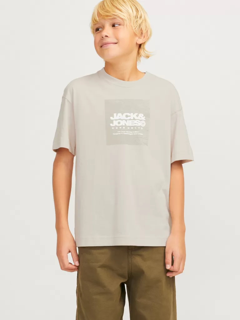 JACK & JONES Koszulki^Z logo T-shirt Junior Beżowy