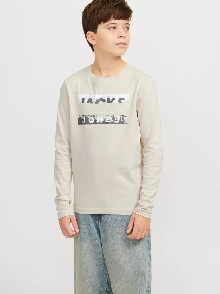 JACK & JONES Koszulki^Z logo T-shirt Junior Szary