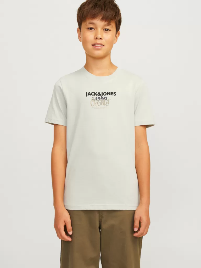 JACK & JONES Koszulki^Z logo T-shirt Junior Szary