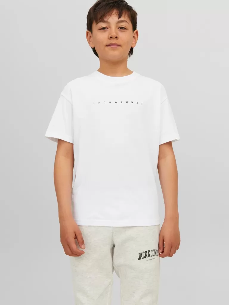 JACK & JONES Koszulki^Z logo T-shirt Junior Biały