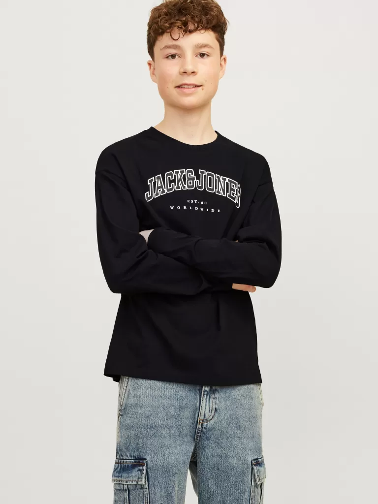 JACK & JONES Koszulki | Wyprzedaż^Z logo T-shirt Junior Czarny