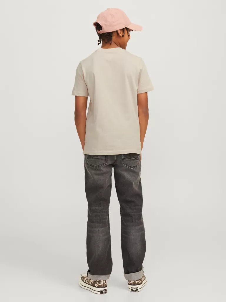 JACK & JONES Koszulki^Z logo T-shirt Junior Beżowy