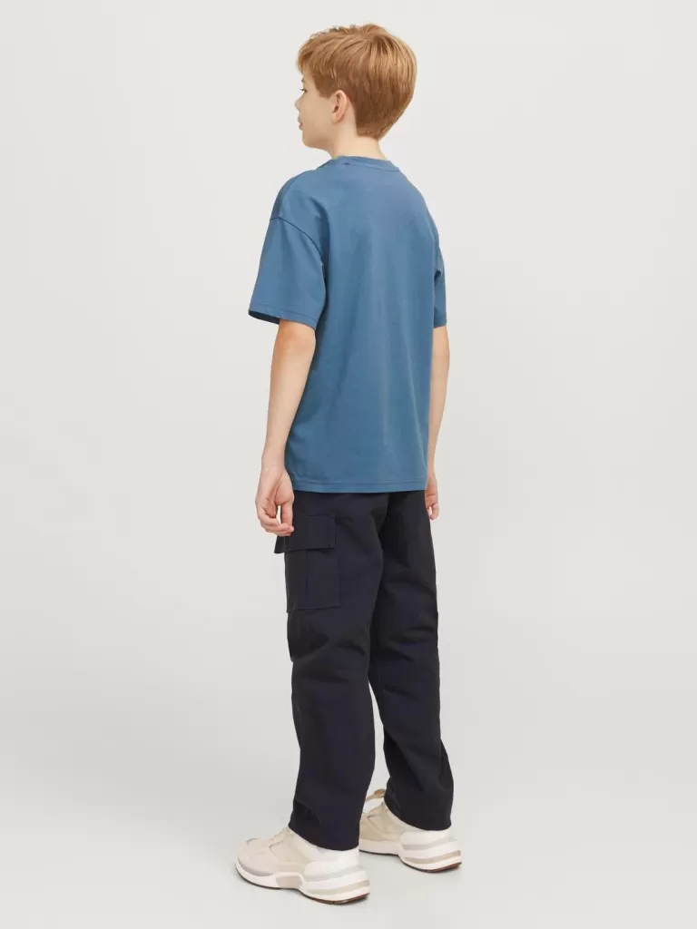 JACK & JONES Koszulki^Z logo T-shirt Junior Niebieski