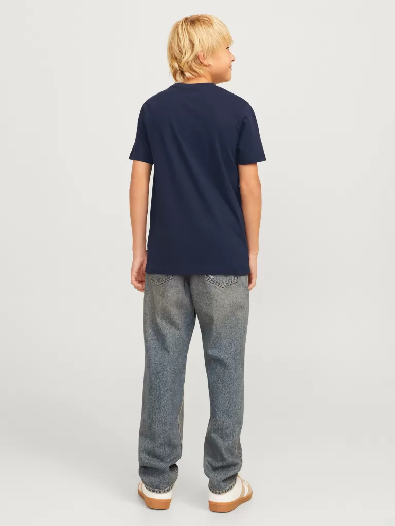 JACK & JONES Koszulki^Z logo T-shirt Junior Niebieski
