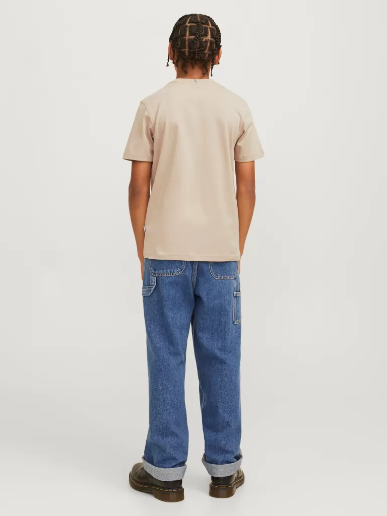 JACK & JONES Koszulki^Z logo T-shirt Junior Beżowy