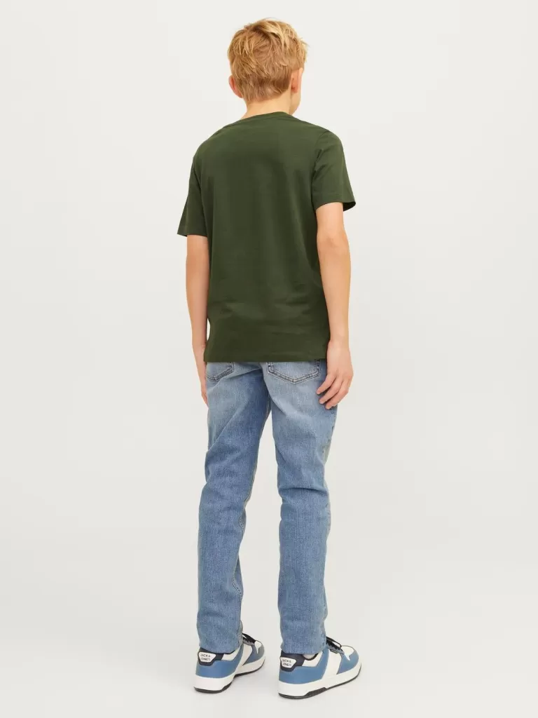 JACK & JONES Koszulki^Z logo T-shirt Junior Zielony