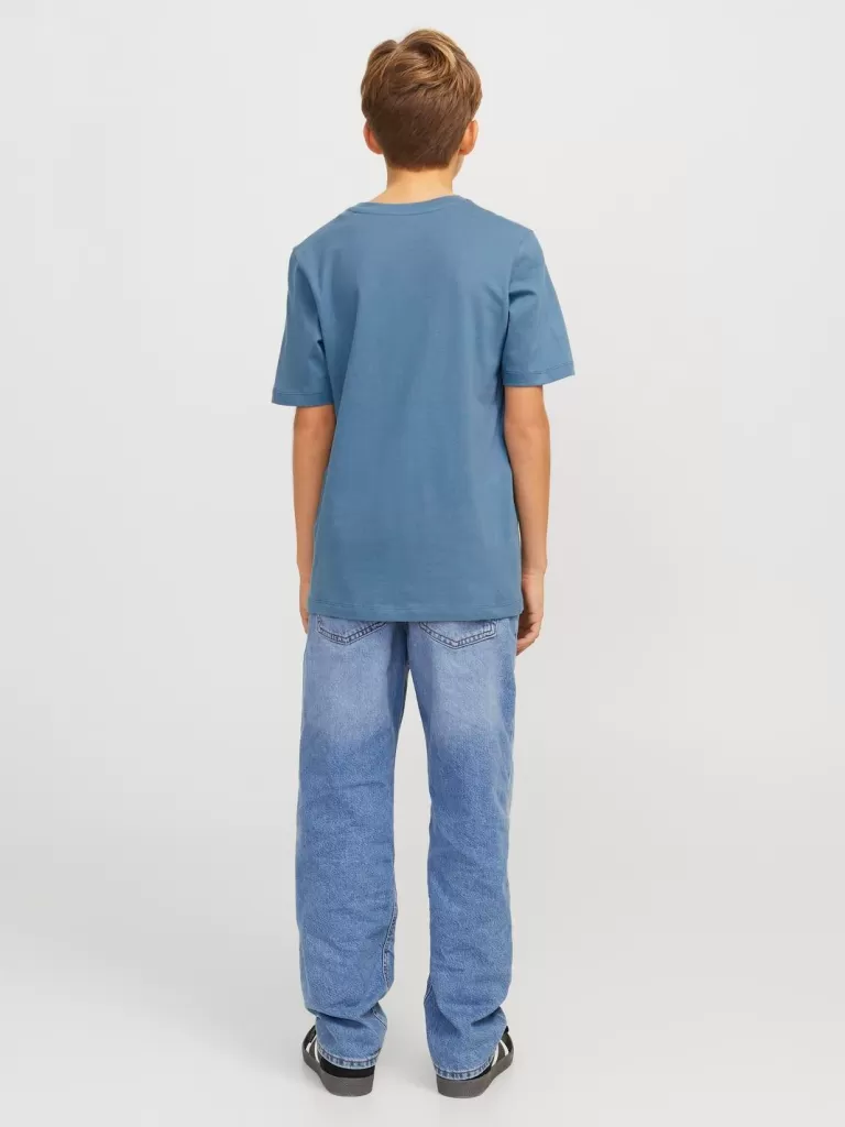 JACK & JONES Koszulki^Z logo T-shirt Junior Niebieski