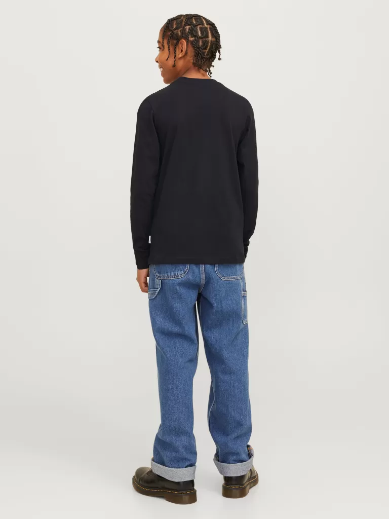 JACK & JONES Koszulki^Z logo T-shirt Junior Czarny