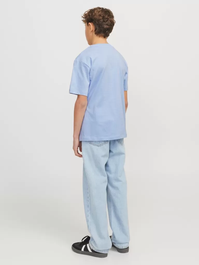 JACK & JONES Koszulki^Z logo T-shirt Junior Niebieski