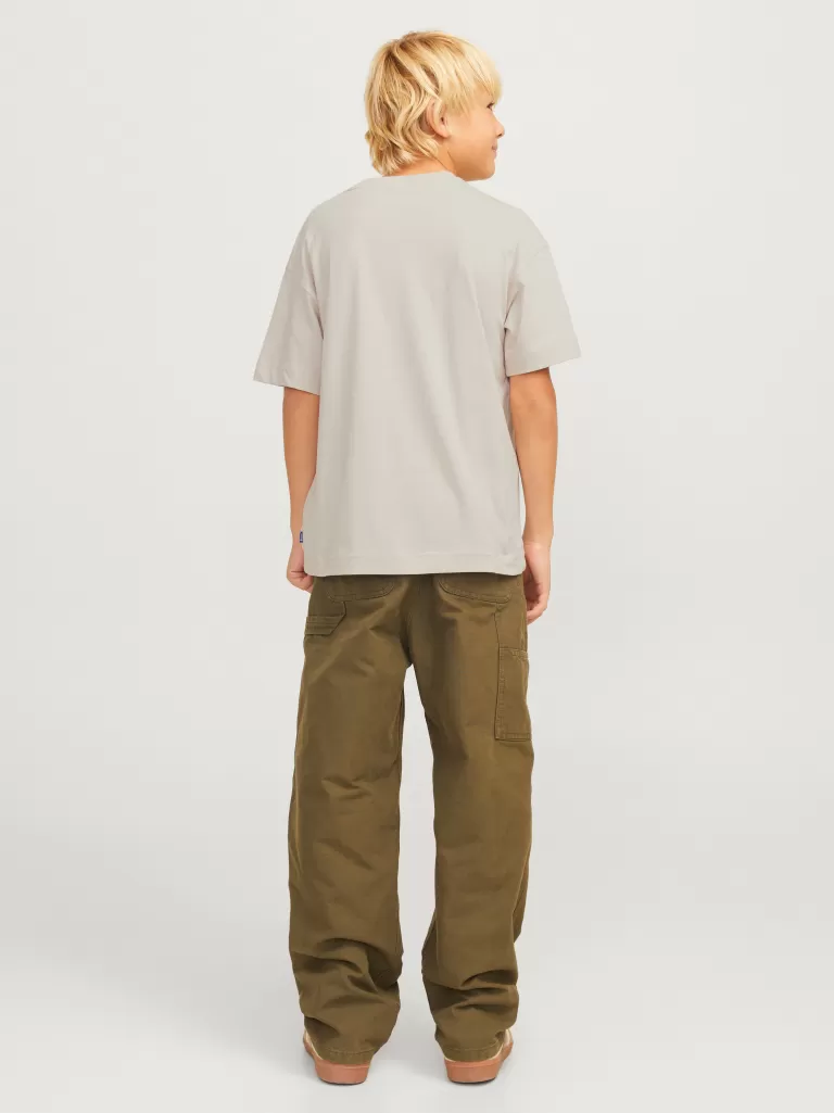 JACK & JONES Koszulki^Z logo T-shirt Junior Beżowy